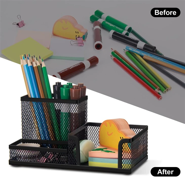 Wire Desktop Pen Pencil Cup Caddy